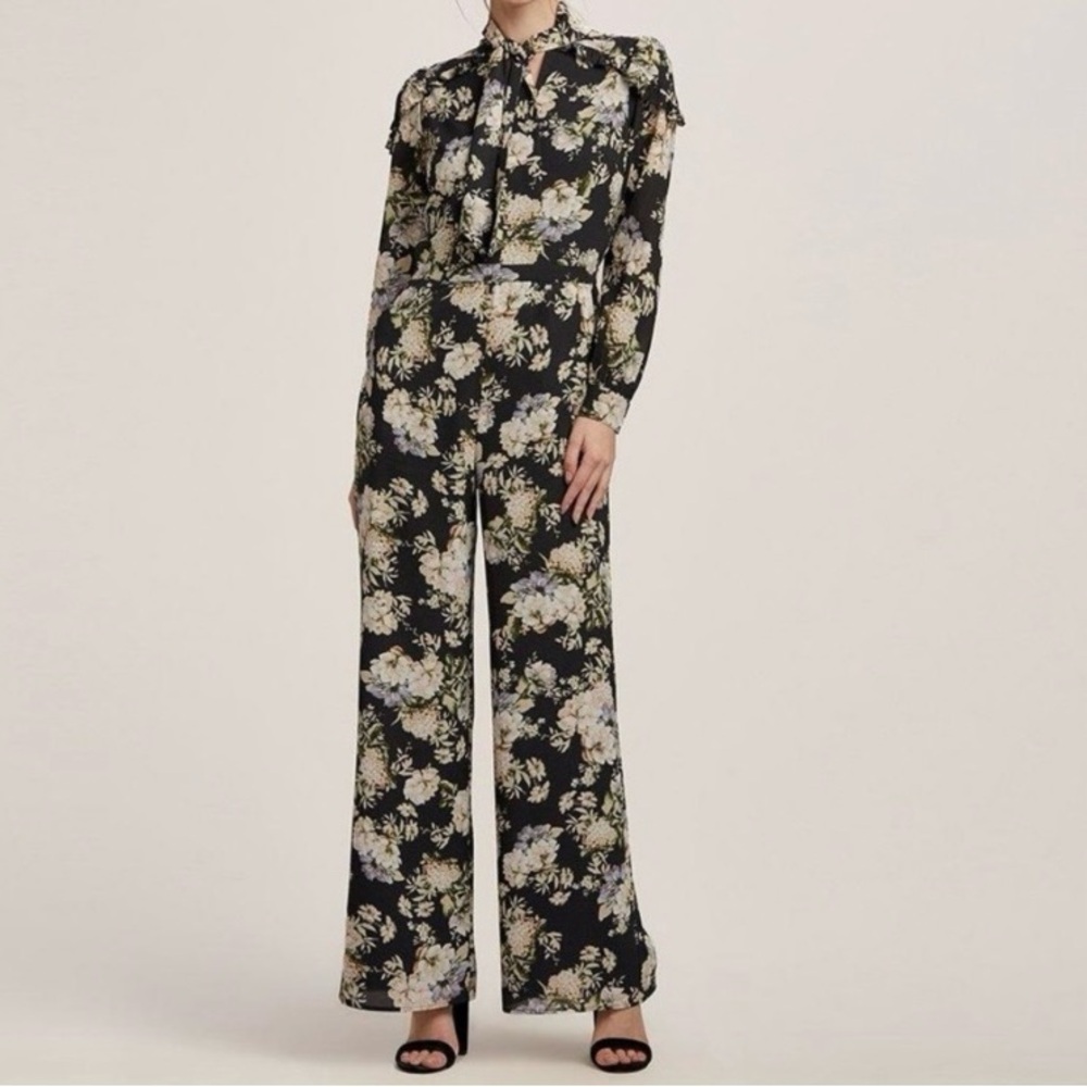 Floral Black Jumpsuit